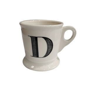 Anthropologie Letter "D" Monogram Minamalist Mug